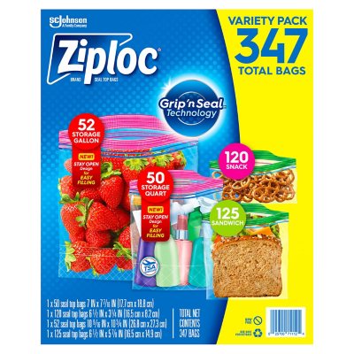 Ziploc Gallon Freezer Bags - New Stay Open Design (152 Ct