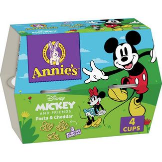 Annie's Mickey and Friends Pasta & Cheddar Microwave Cup - 4pk/7.4oz
