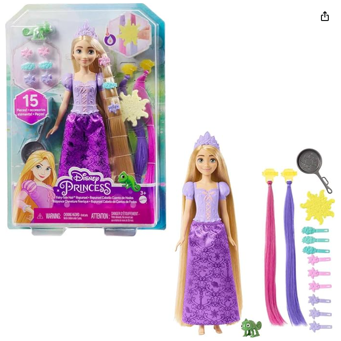 Mattel Disney Princess Toys, Rapunzel Doll with Color-Change Hair Exte –  Oasis Bahamas