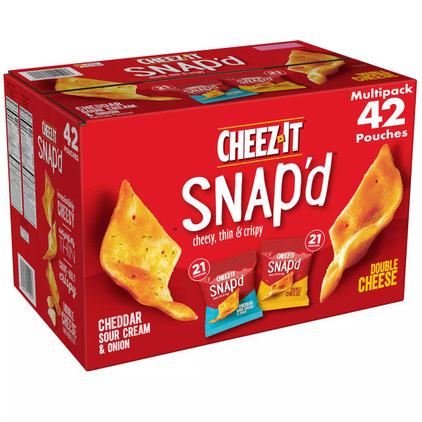 Cheez It Snap'd Crackers Variety Snack Packs, 42 pk.