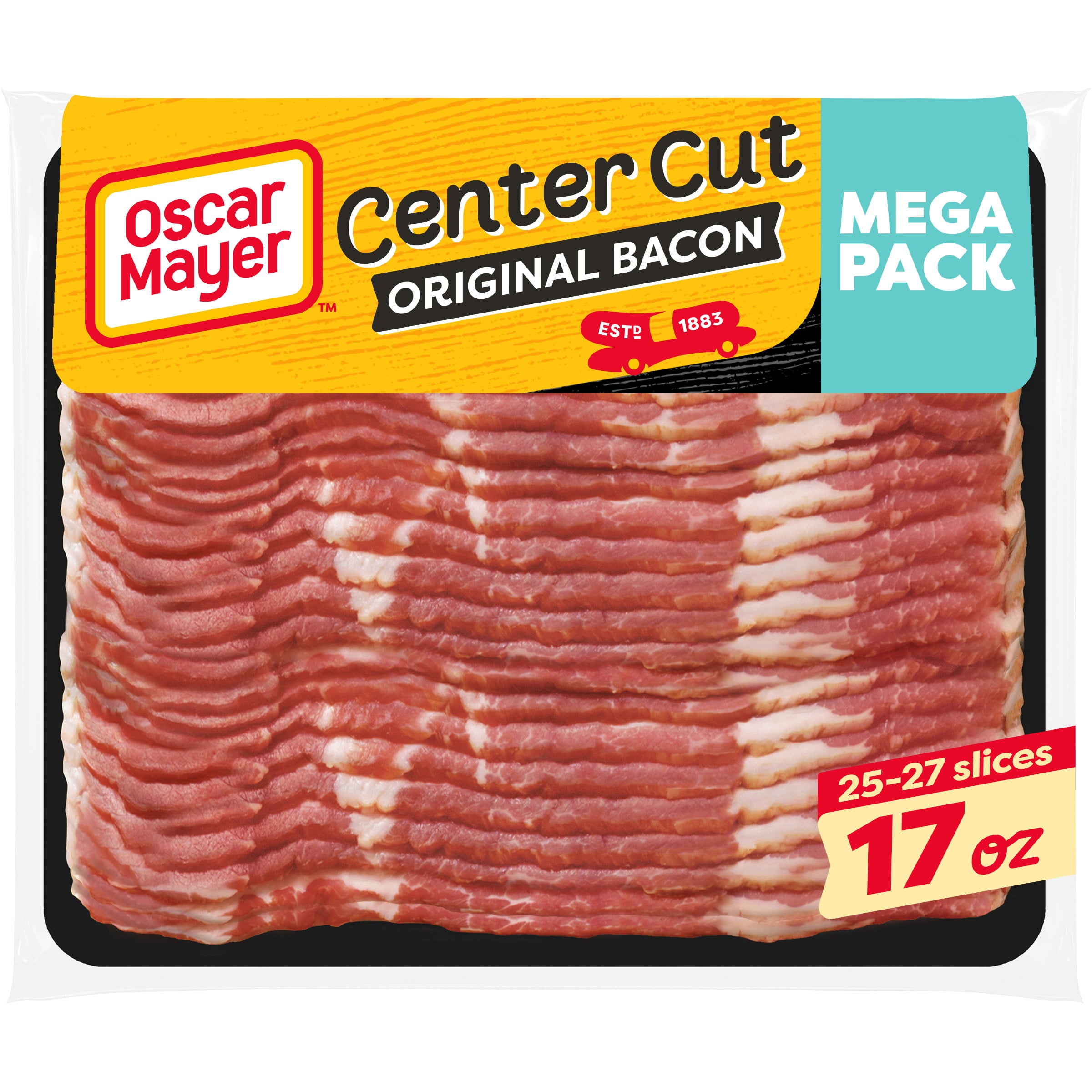 Oscar Mayer Center Cut Original Bacon Mega Pack, 17 oz Pack