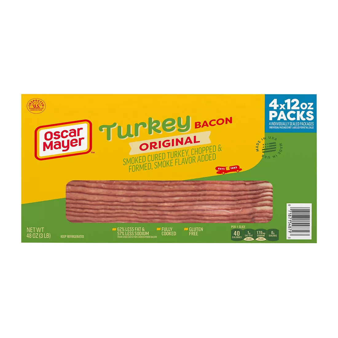 Oscar Mayer Fully Cooked Smoked Turkey Bacon, 4 pk./12 oz