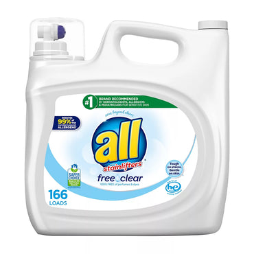 all Free and Clear Liquid Laundry for Sensitive Skin, 250 oz.,166 Loads