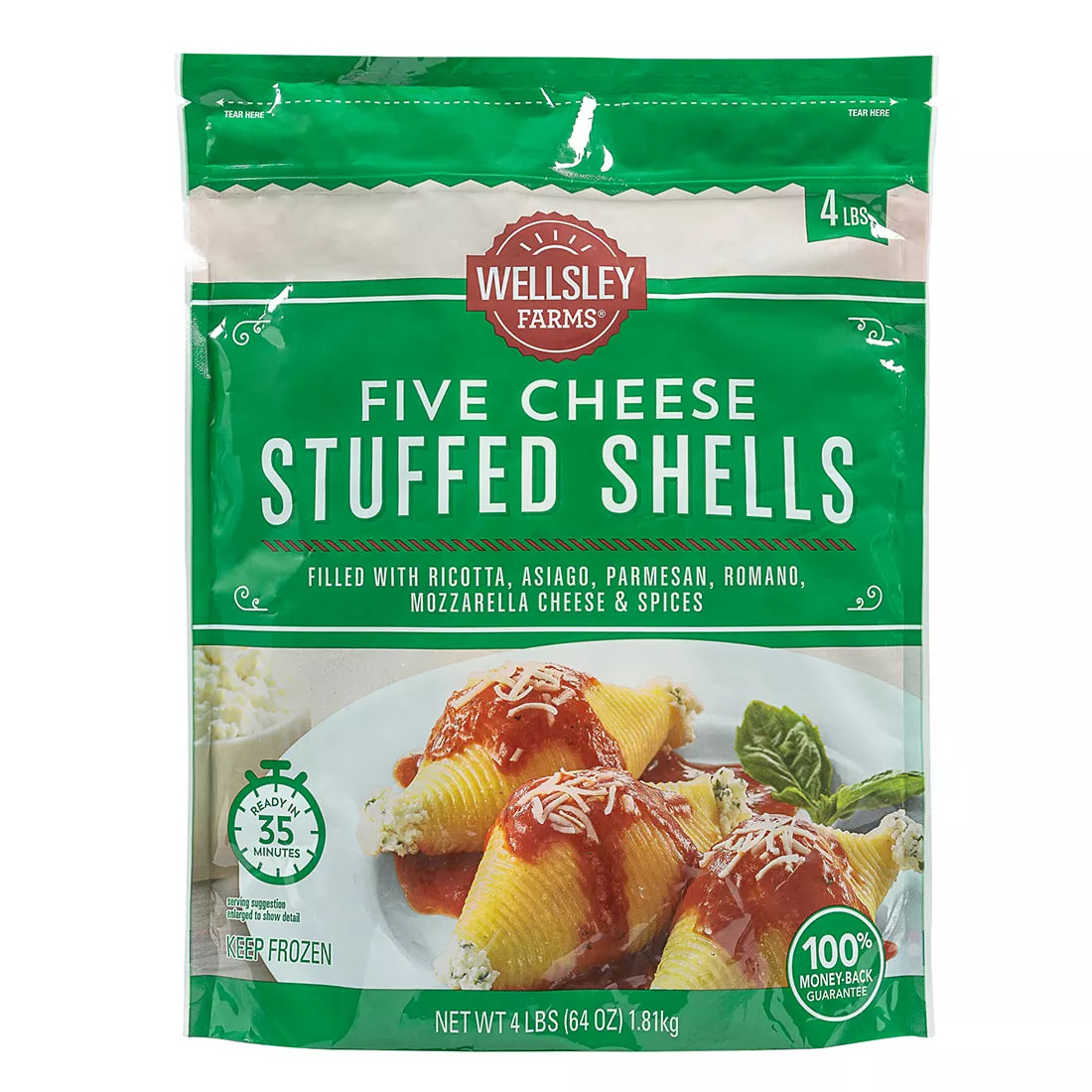 Wellsley Farms Five Cheese Stuffed Shells, 4 lbs
