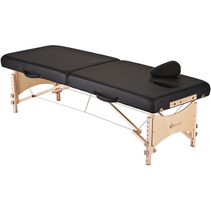 EARTHLITE MediSport Portable Massage Table Package - Heavy Duty, Low Height Range, Ideal for Osteopaths, Chiropractors & Physical Therapists incl. Face Hole, Filler and Carry Case