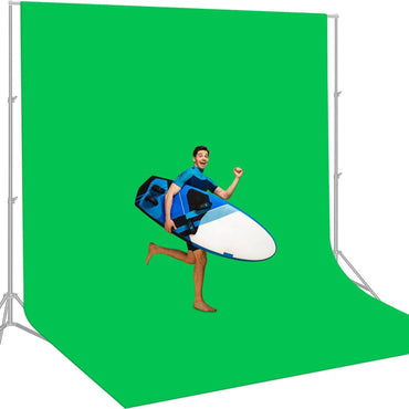 12 X 10 FT Large Green Screen Backdrop for Photography, GreenScreen Background for Zoom Meeting, Polyester Cloth Fabric Curtain, Chromakey Video Photoshoot Studio Gaming YouTube Conference Streaming