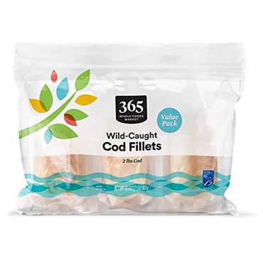 Oasis Fresh 365 by Whole Foods Market, Value Pack Cod Fillet Wild Frozen MSC, 32 Ounce