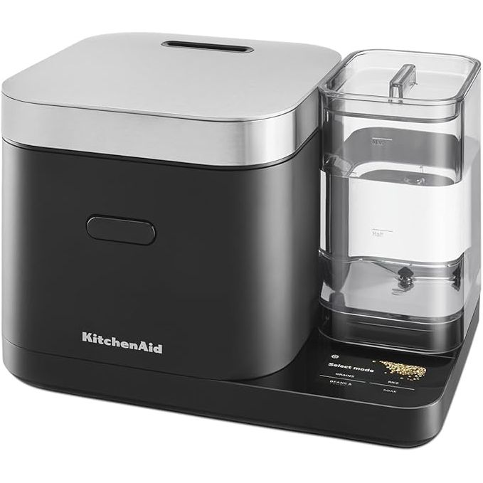 KitchenAid Grain and Rice Cooker 8 Cup with Automatically Sensing Integrated Scale + Water Tank, KGC3155BM