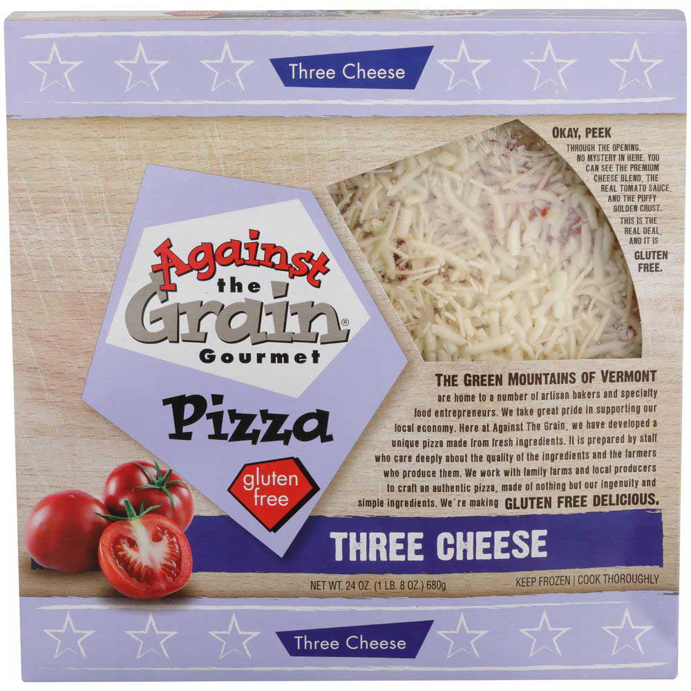(6 Pack) Against The Grain Three Cheese Pizza, 24 oz