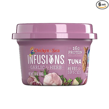 Chicken of the Sea Infusions Tuna, Garlic & Herb, 2.8-Ounce Cups (Pack of 6)