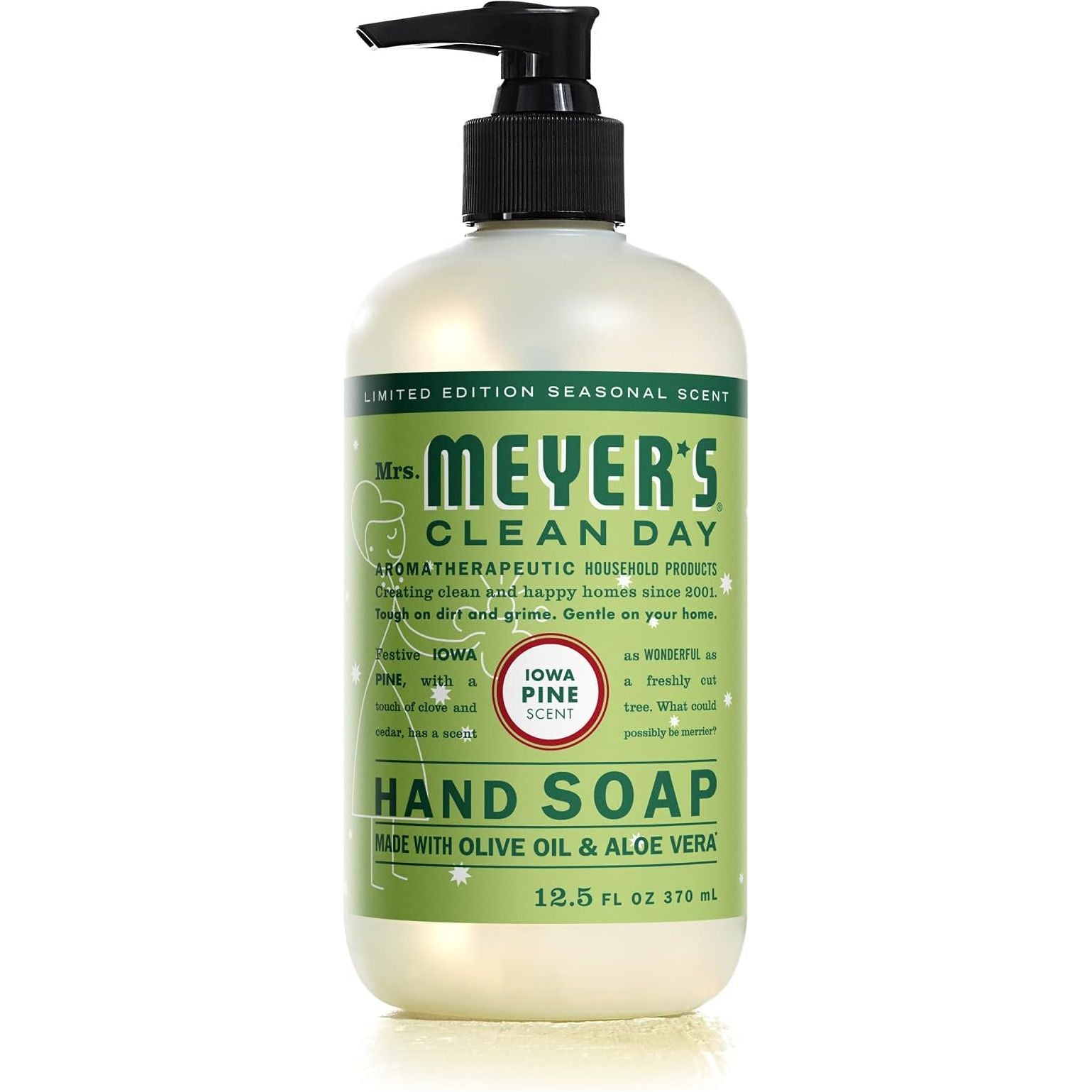 Mrs. Meyer's Hand Soap, Made with Essential Oils, Biodegradable Formula, Limited Edition Iowa Pine, 12.5 fl. oz