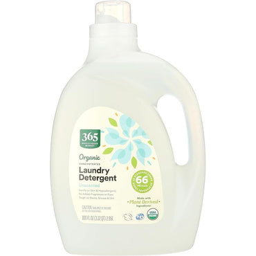 Whole Foods Market, Organic Laundry Detergent (66 HE Loads), Unscented, 100 Fl Oz
