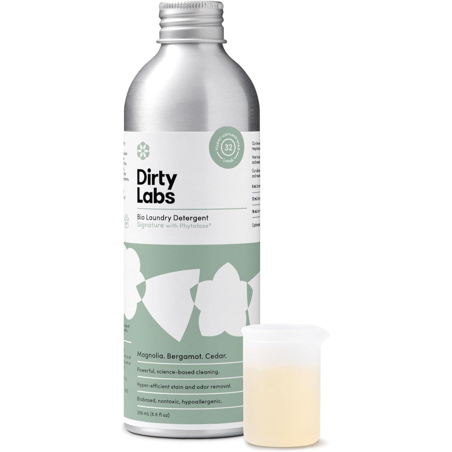 Dirty Labs | Signature Scent | Bio-Liquid Laundry Detergent | 32 Loads (8.6 fl oz) | Hyper-Concentrated | High Efficiency & Standard Machine Washing | Nontoxic, Biodegradable | Stain & Odor Removal