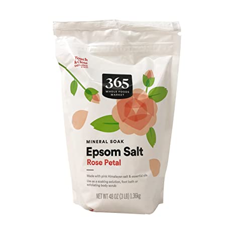Oasis Fresh 365 by Whole Foods Market, Epsom Salt Rose Petal With Himalayan Salt, 48 Ounce