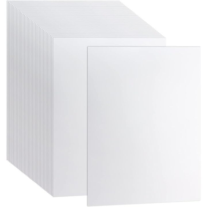 100 Sheets Pure White Card Stock Printer Paper 32lb Thick Construction White Blank Paper 8.27x11.6Inch for Printing,Copy, DIY Crafts