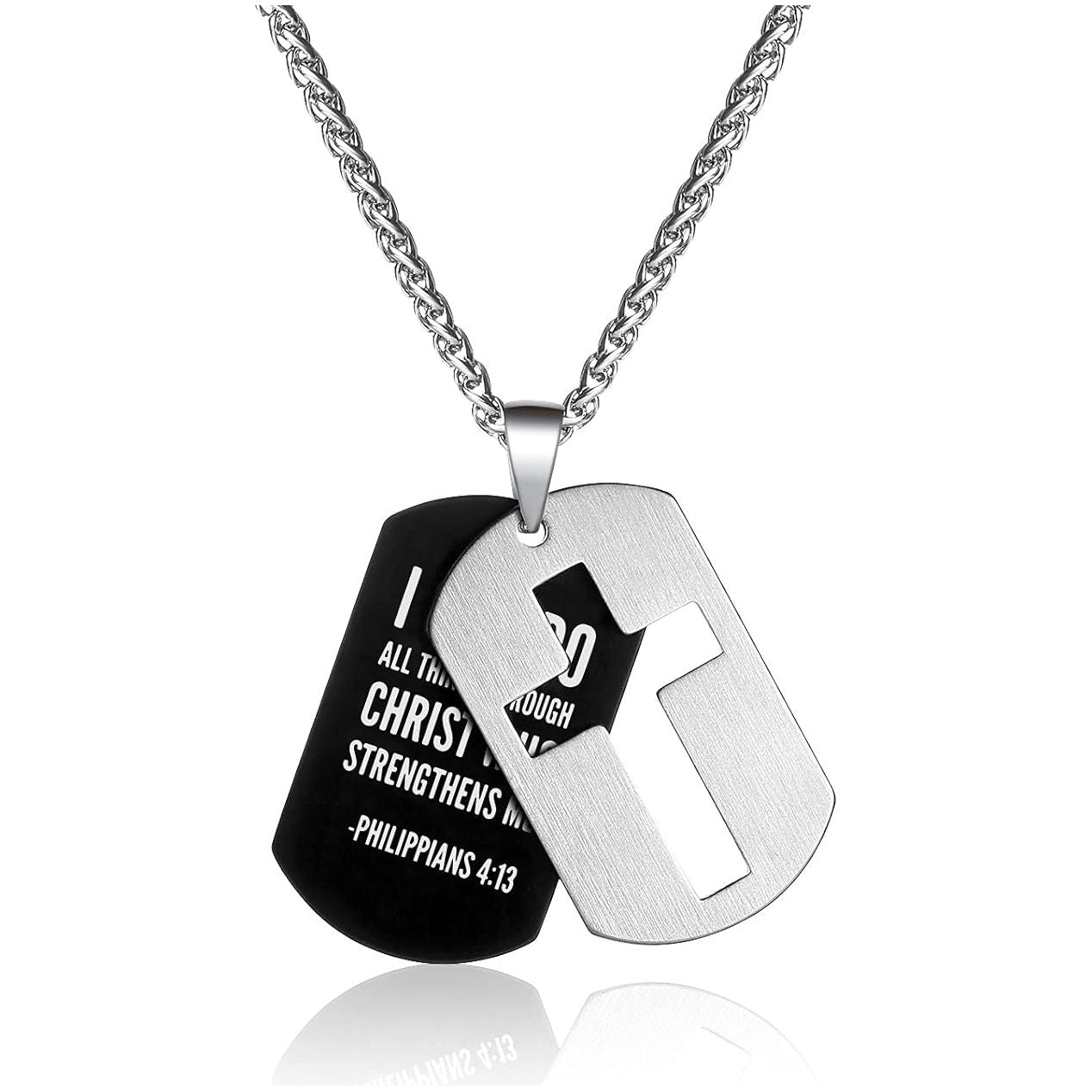 Mens Two-Tone Stainless Steel The Lord's Prayer Cross Pendant Necklace -  Walmart.com