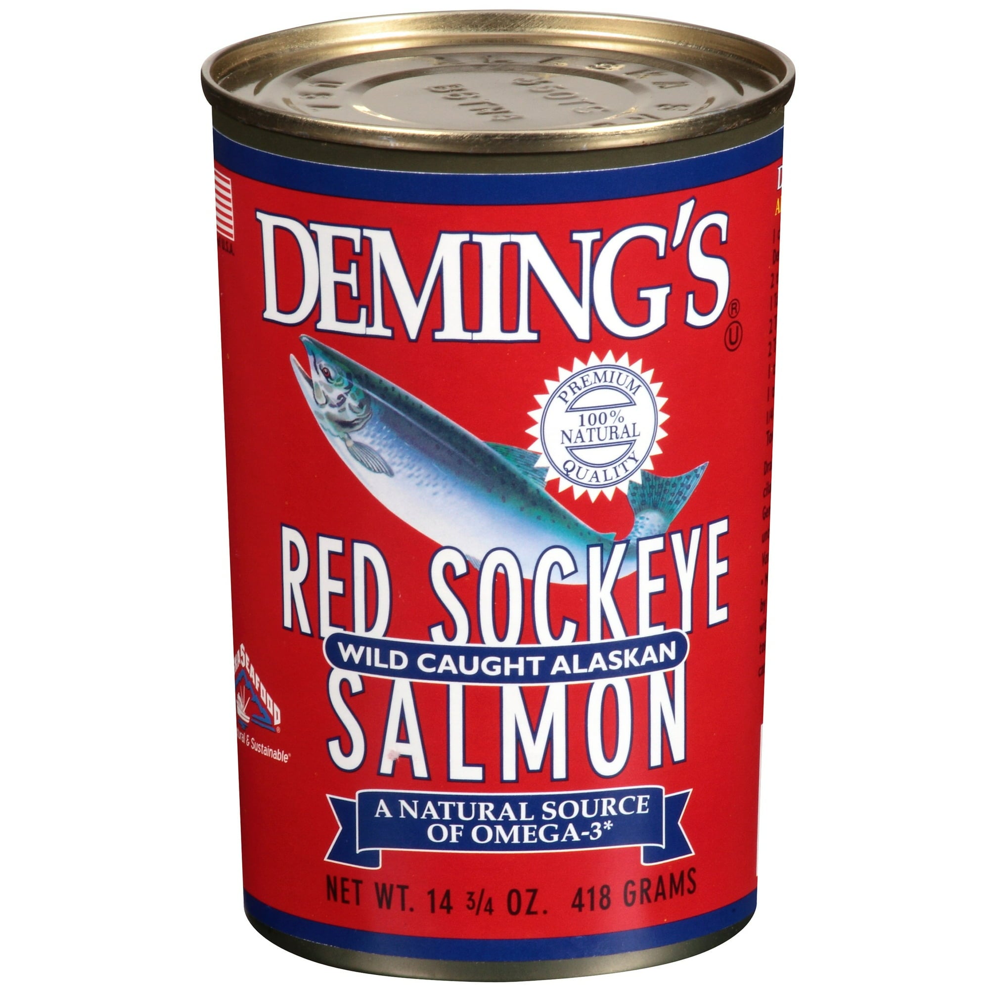Deming's Red Sockeye Wild Caught Alaskan Salmon, 14.75 Oz