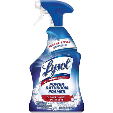 Lysol Power Foaming Cleaning Spray for Bathrooms, Foam Cleaner for Bathrooms, Showers, Tubs, 32oz