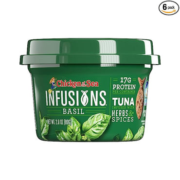 Chicken of the Sea Infusions Tuna, Basil, 2.8-Ounce Cups (Pack of 6)