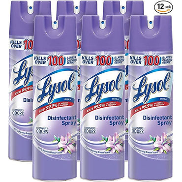 Lysol Disinfectant Spray, Early Morning Breeze, 228oz (12X19oz)