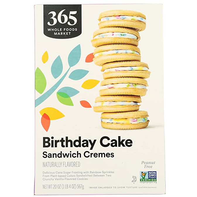 Oasis Fresh 365 by Whole Foods Market Birthday Cake Sandwich Creme, 20 Ounce