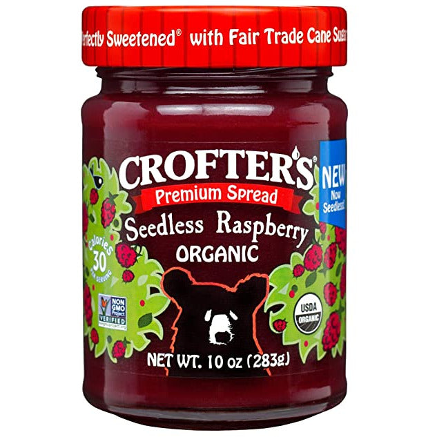 Oasis Fresh Crofters Fruit Spread Organic Seedless Raspberry, 16.5 Oz Jar