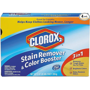 Clorox 2 03098 Stain Remover and Color Booster Powder, Original, 49.2oz Box (Case of 4)