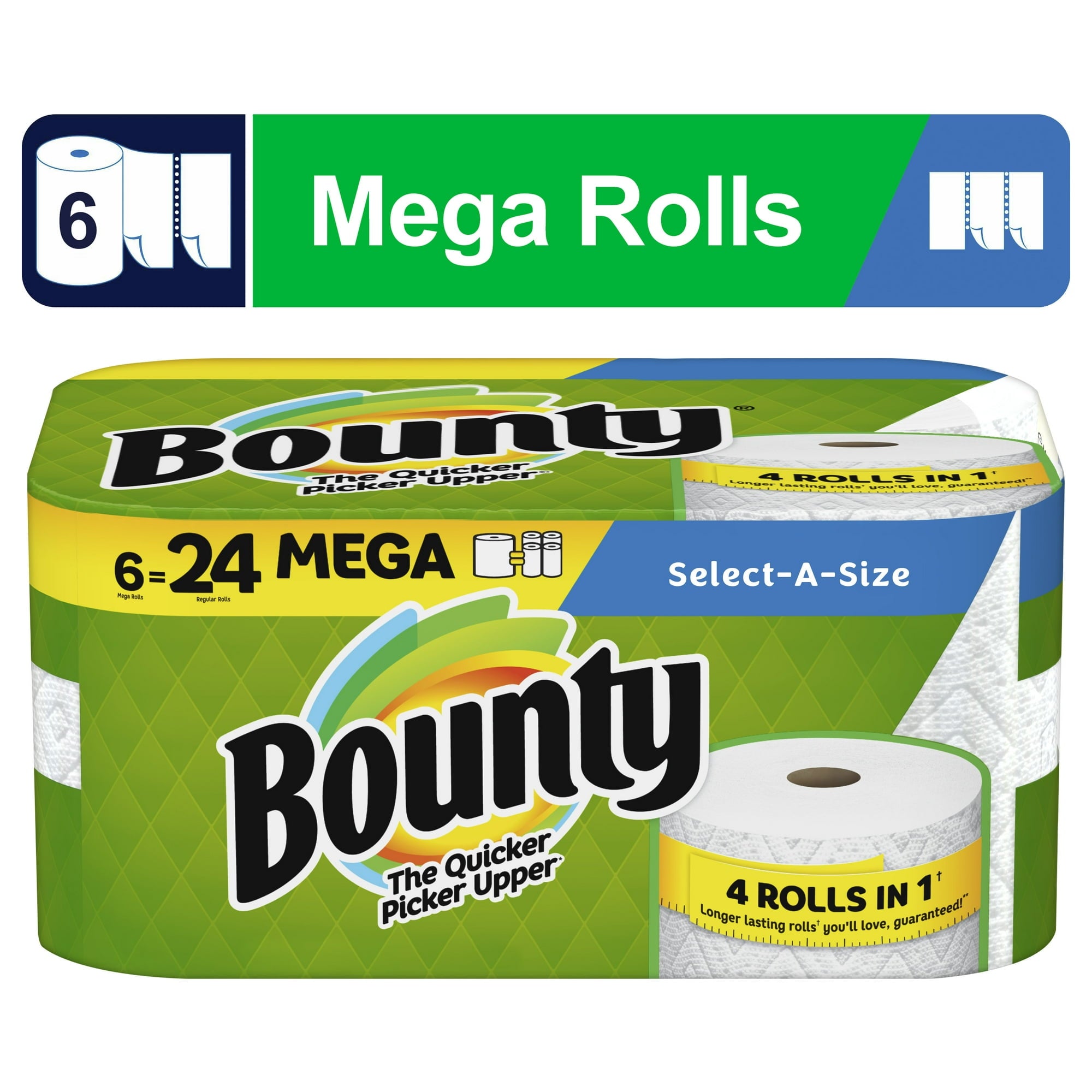 Bounty Select-a-Size Paper Towels, 6 Mega Rolls, White – Oasis Bahamas