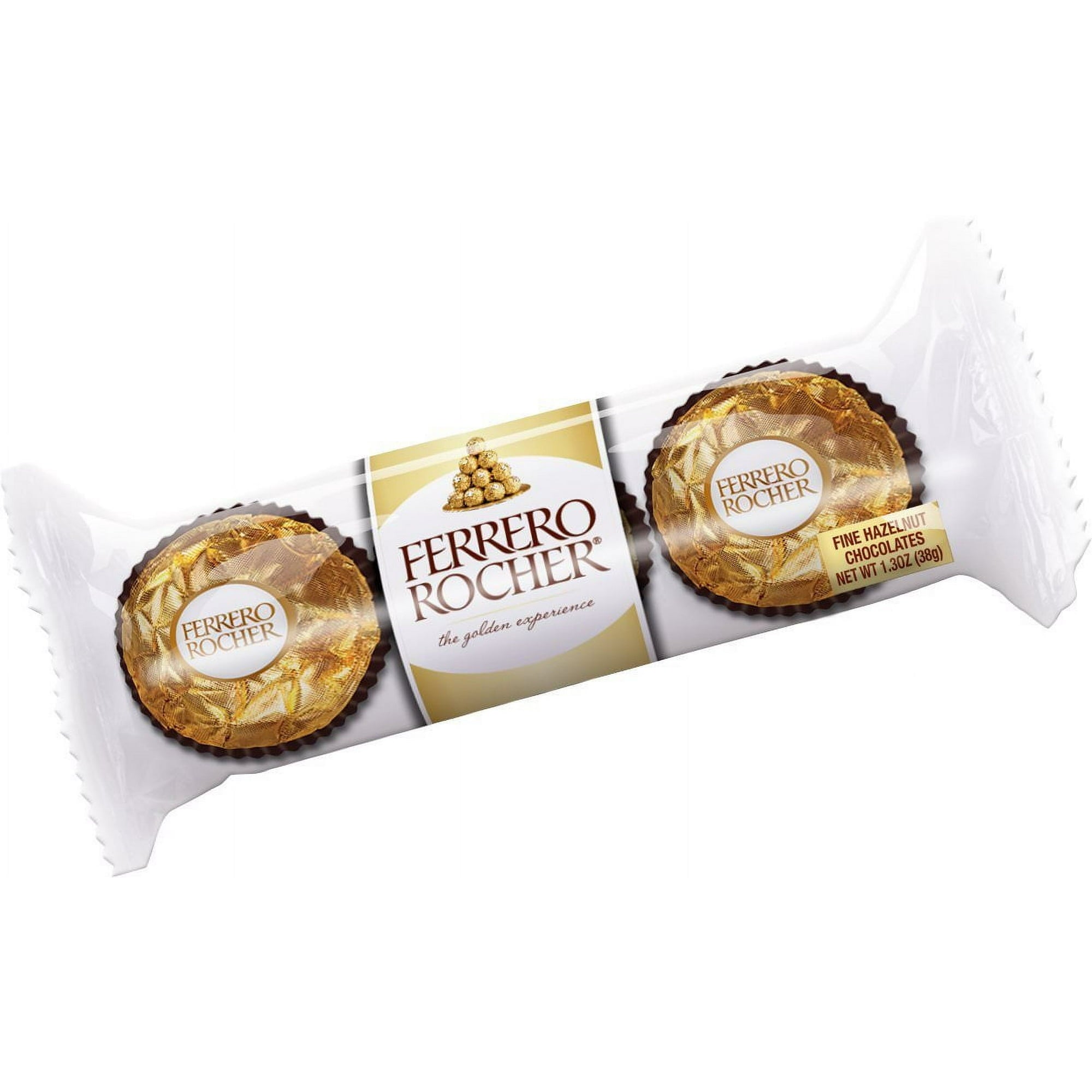 Ferrero Rocher 3 Piece Package, 1.3 Oz, (Pack of 12)