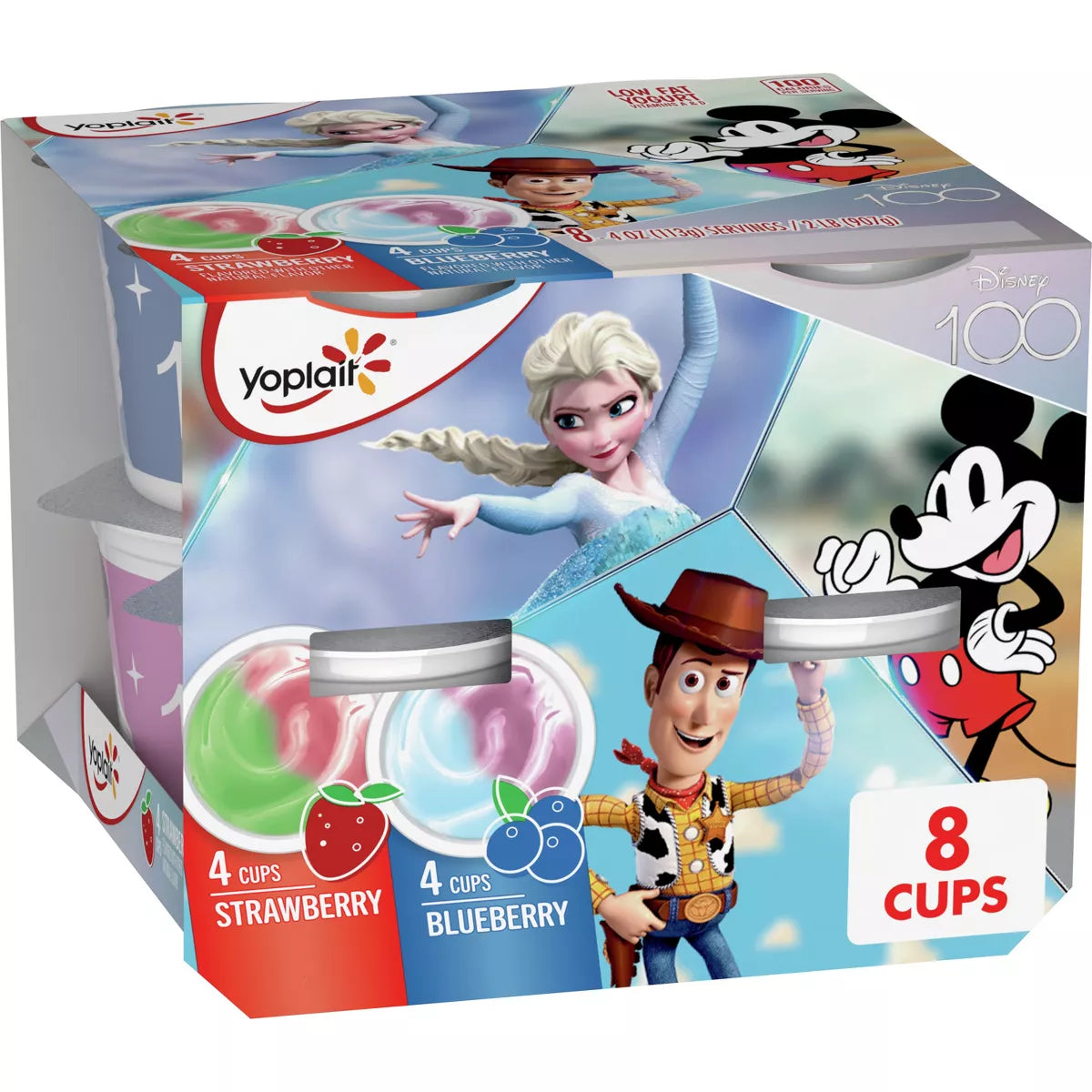 Yoplait Disney Frozen Strawberry and Blueberry Low Fat Kids' Yogurt - 8pk/4oz Cups