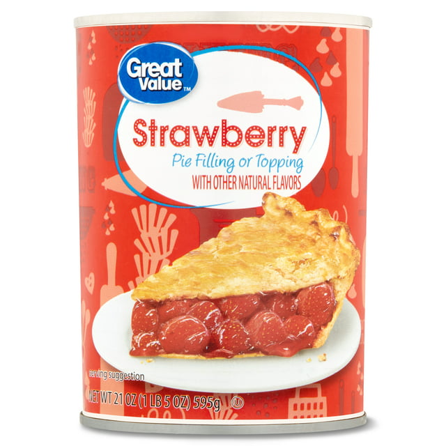 Great Value Strawberry Pie Filling or Topping, 21 oz