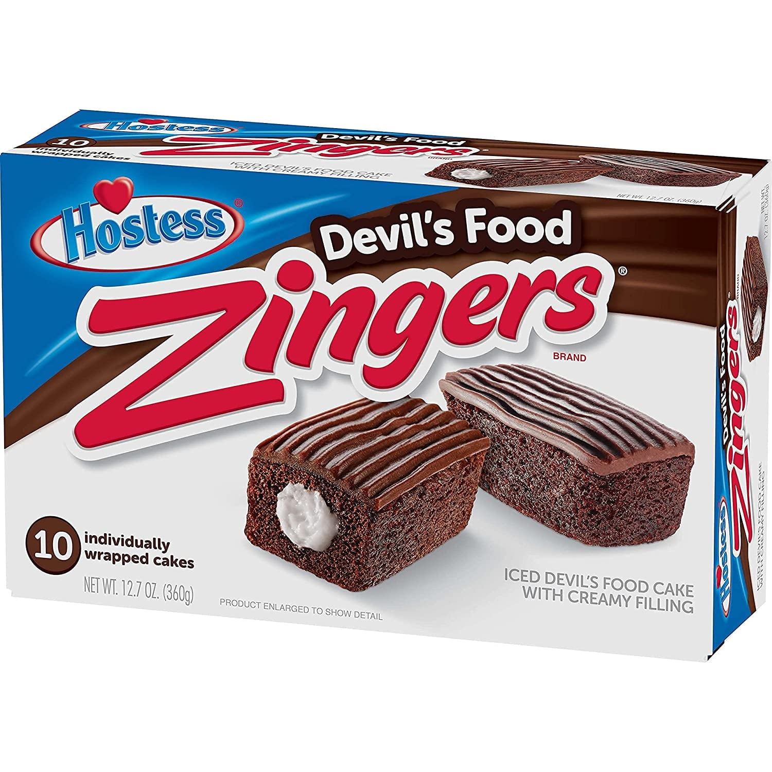 Hostess Iced Devil's Food Zingers | 12.7 Ounce | 10 Count