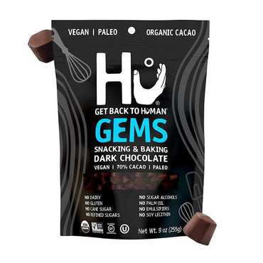 Hu Gems, Snacking & Baking, Dark Chocolate, 3.5 oz