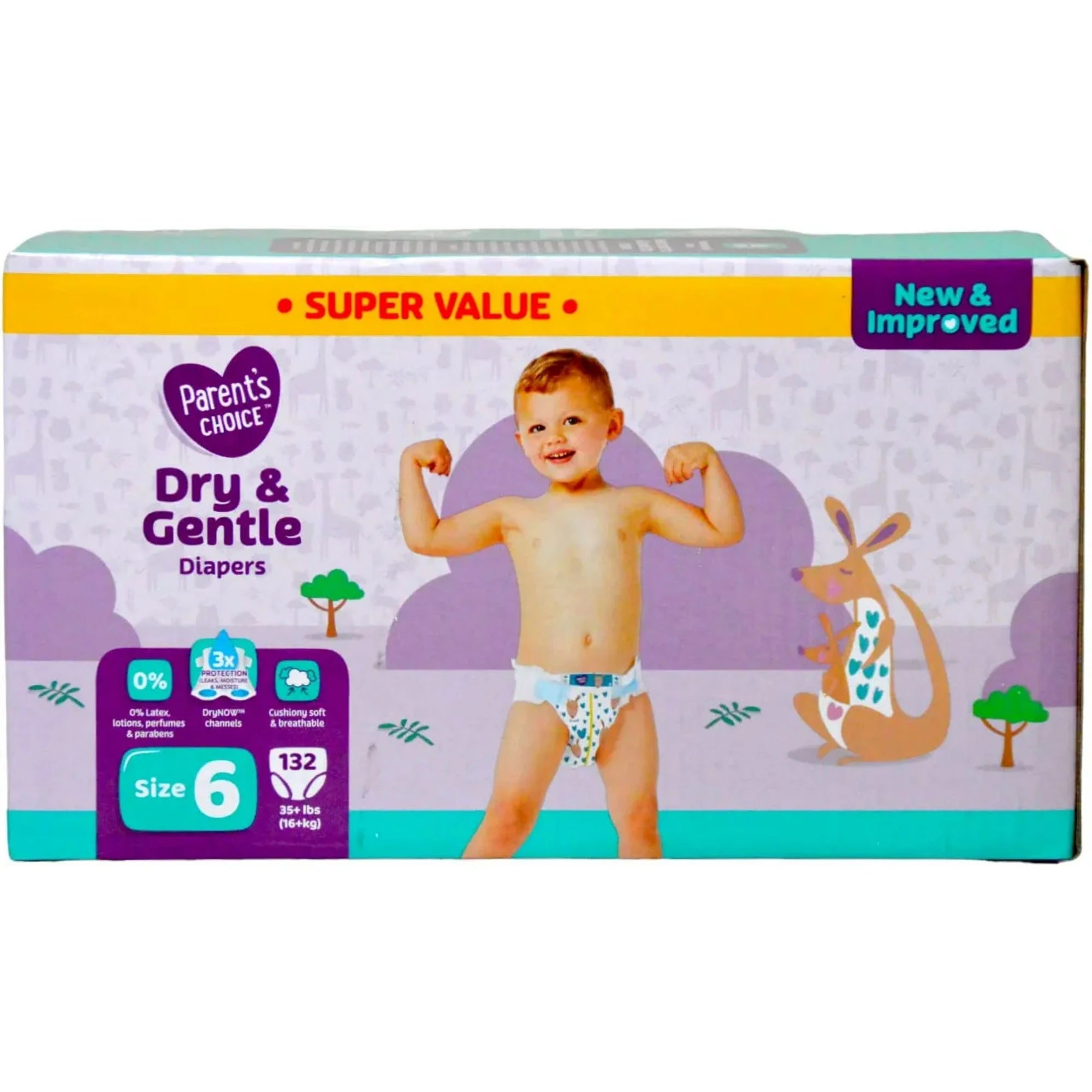 Parent's Choice Diapers Dry & Gentle Diapers Size 6 Super Value 132 Co –  Oasis Bahamas