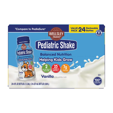 wellsley farm vanilla pediatric shakes 24ct/8oz
