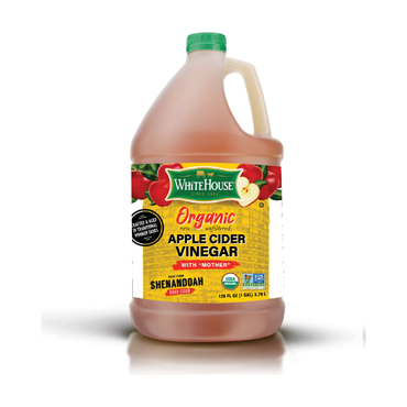 Whitehouse Organic, Raw Unfiltered, Apple Cider Vinegar with Mother, 128 fl. oz (1 gal)