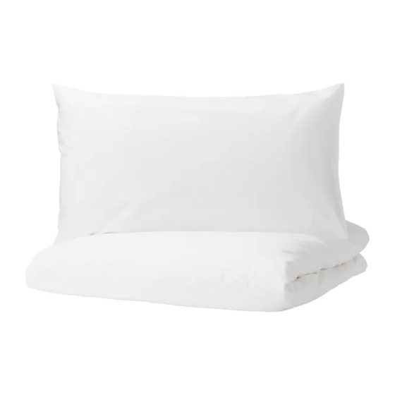 OFELIA VASS Duvet cover and pillowcase(s), white, Full/Queen