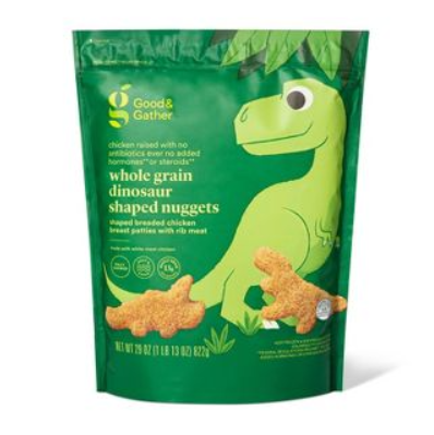 Whole Grain Dinosaur Shaped Chicken Nuggets - Frozen - 29oz - Good & Gather™