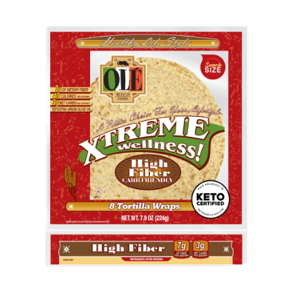 Ole Xtreme Wellness High Fiber 5.5" Flour Tortillas Keto Certified