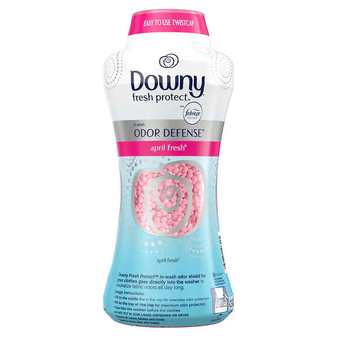 Downy Fresh Protect In-Wash Odor Defense Scent Beads, April Fresh, 34 oz