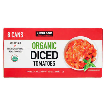 Kirkland Signature, Organic Diced Tomatoes, 14.5 oz, 8-Count