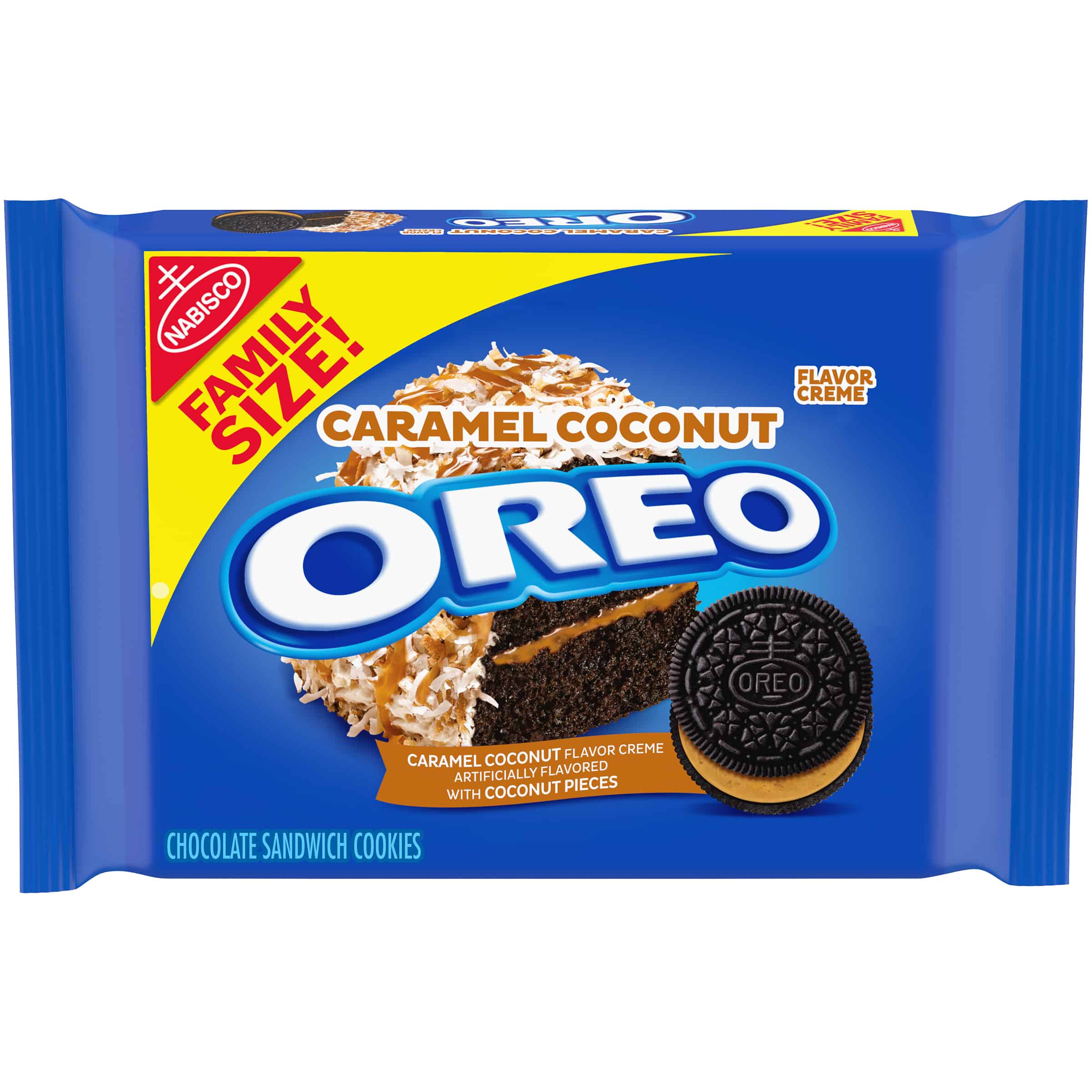 OREO, Caramel Coconut Flavored Creme, 1 Family Size Pack (17 oz.)