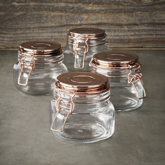 Kinetic Copper Canning Jars, 18 oz, Set of 4