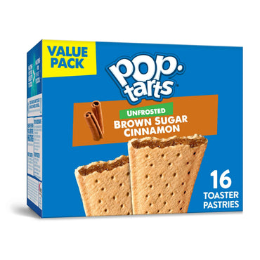 Pop-Tarts, Unfrosted Brown Sugar Cinnamon,Value Pack,16 Ct, 27 Oz