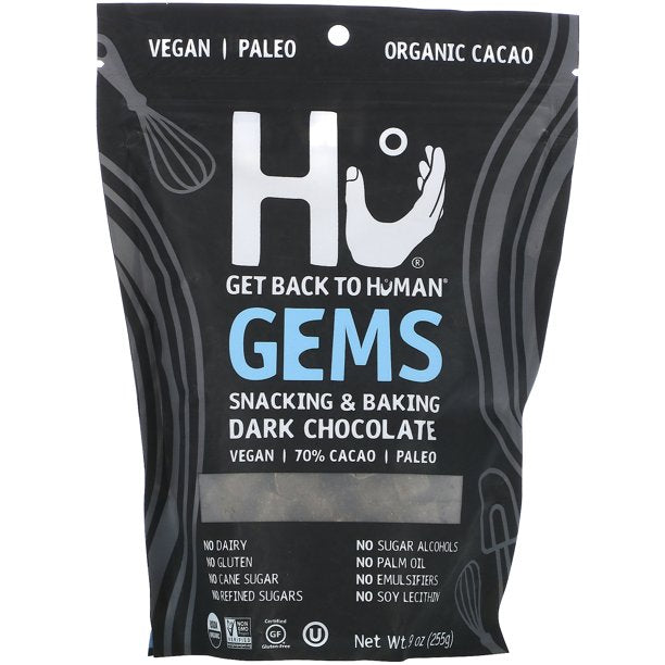 Hu Gems, Snacking & Baking, Dark Chocolate, 9 oz (255 g)