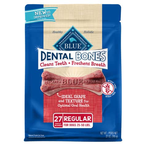 Blue Buffalo Blue Dental Bones Regular Size Dog Treats, 27 oz.