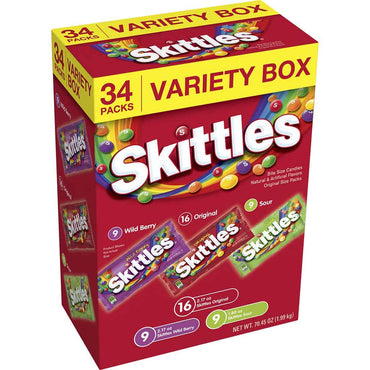 Skittles Variety Pack, 34 ct.