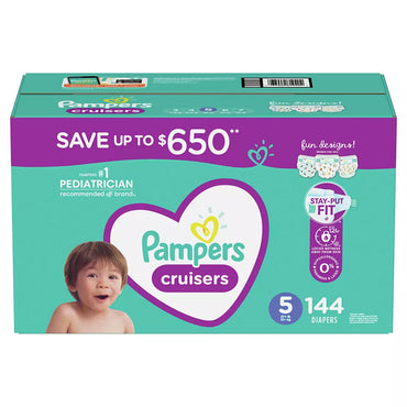 Pampers Cruisers Diapers Size 5, 144 Count