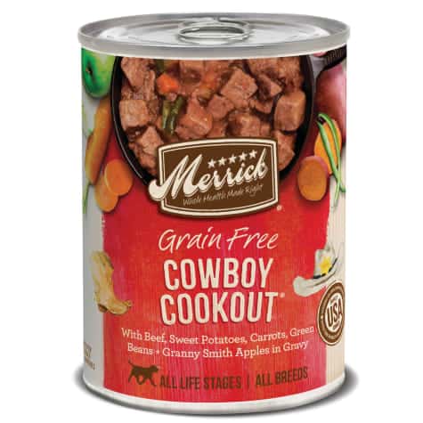 Merrick Grain Free Cowboy Cookout Wet Dog Food, 12.7 oz., Case of 12