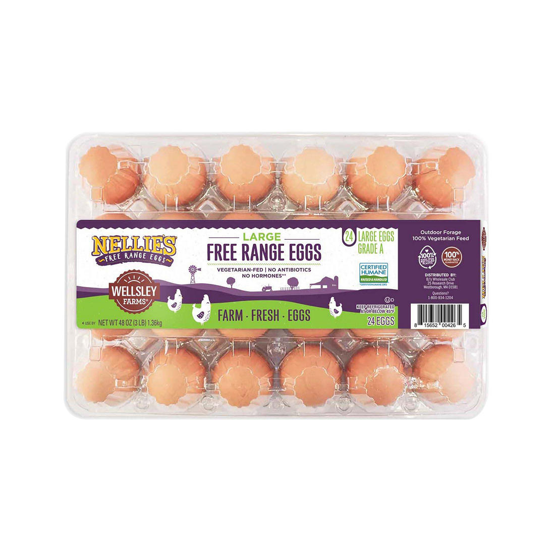 Wellsley Farms by Nellie's Free Range Eggs, 18ct.